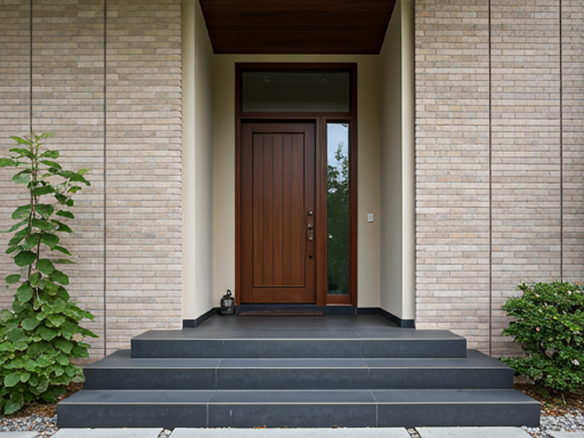 Spotless front entrance and porch of a Denver home